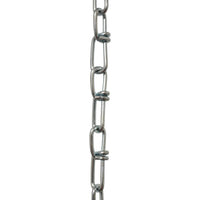 Chain ST52-U Lightweight, Double Loop Basket Chain with Unwelded Steel links, Black