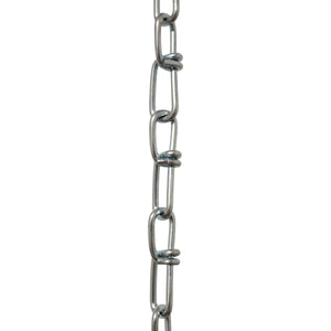 Chain ST52-U Lightweight, Double Loop Basket Chain with Unwelded Steel links, Black