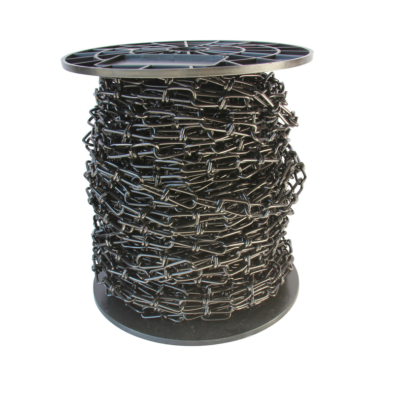 Chain ST52-U Double Loop Basket Chain with Unwelded Steel links, Black
