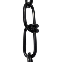 Chain ST52-U Lightweight, Double Loop Basket Chain with Unwelded Steel links, Black