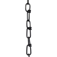 Chain ST52-U Lightweight, Double Loop Basket Chain with Unwelded Steel links, Black