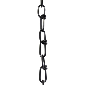 Chain ST52-U Lightweight, Double Loop Basket Chain with Unwelded Steel links, Black