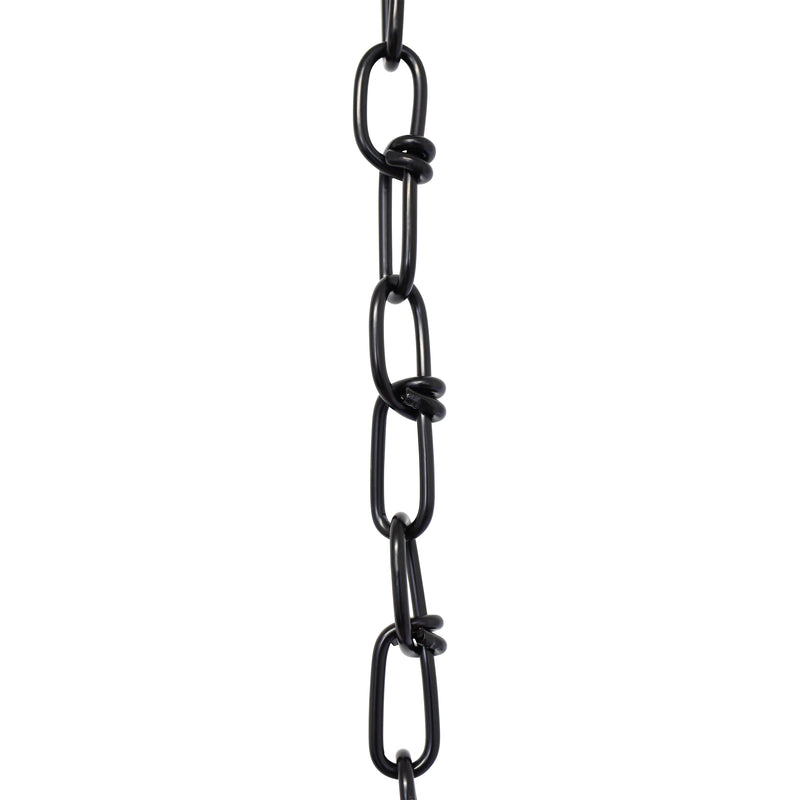 Chain ST52-U Lightweight, Double Loop Basket Chain with Unwelded Steel links, Black