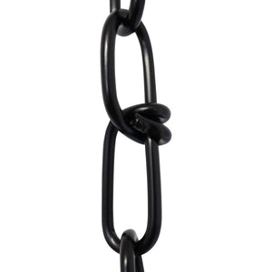 Chain ST52-U Lightweight, Double Loop Basket Chain with Unwelded Steel links, Black