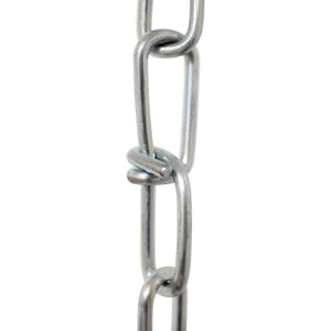Chain ST52-U Lightweight, Double Loop Basket Chain with Unwelded Steel links, Black
