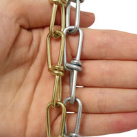 Chain ST52-U Lightweight, Double Loop Basket Chain with Unwelded Steel links, Black