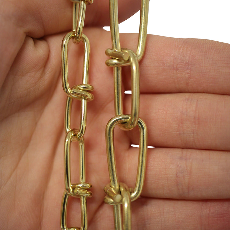 Chain ST52-U Lightweight, Double Loop Basket Chain with Unwelded Steel links, Black