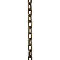 Chain ST53-U Standard Link, Side-Cut Clock Chain with Unwelded Steel links, Antique Brass