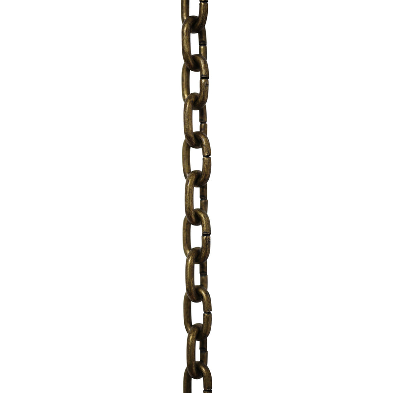 Chain ST53-U Standard Link, Side-Cut Clock Chain with Unwelded Steel links, Antique Brass