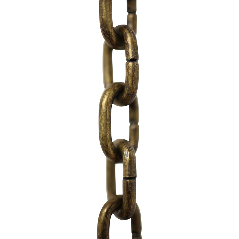 Chain ST53-U Standard Link, Side-Cut Clock Chain with Unwelded Steel links, Antique Brass