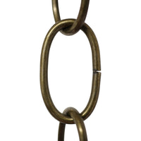 Chain ST560-U Standard Link, Side-Cut, Coil Chandelier Chain with Oval Unwelded Steel links, Antique Brass