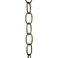 Chain ST560-U Standard Link, Side-Cut, Coil Chandelier Chain with Oval Unwelded Steel links, Antique Brass
