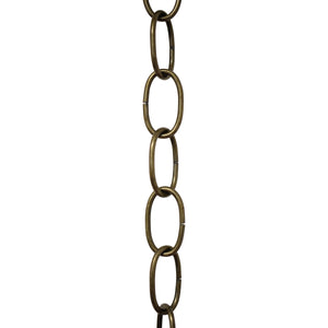 Chain ST560-U Standard Link, Side-Cut, Coil Chandelier Chain with Oval Unwelded Steel links, Antique Brass