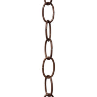 Chain ST561-U Standard Link, Side-Cut, Coil Chandelier Chain with Oval Unwelded Steel links, Antique Copper