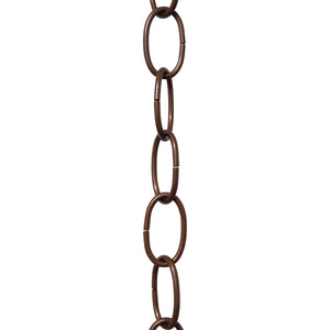 Chain ST561-U Standard Link, Side-Cut, Coil Chandelier Chain with Oval Unwelded Steel links, Antique Copper