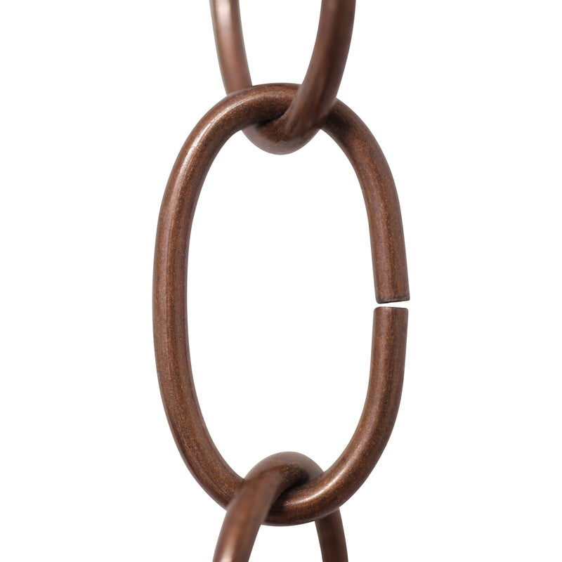 Chain ST561-U Standard Link, Side-Cut, Coil Chandelier Chain with Oval Unwelded Steel links, Antique Copper