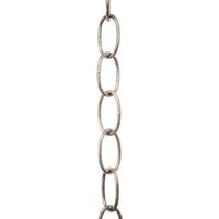 Chain ST561-U Standard Link, Side-Cut, Coil Chandelier Chain with Oval Unwelded Steel links, Antique Copper
