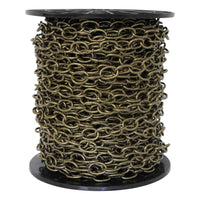 Chain ST56S-U Standard Link Chandelier Chain with Oval Unwelded Steel links, Antique Brass