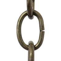Chain ST56S-U Standard Link Chandelier Chain with Oval Unwelded Steel links, Antique Brass