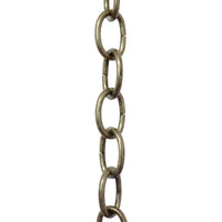 Chain ST56S-U Standard Link Chandelier Chain with Oval Unwelded Steel links, Antique Brass