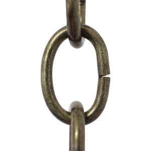 Chain ST56S-U Standard Link Chandelier Chain with Oval Unwelded Steel links, Antique Brass