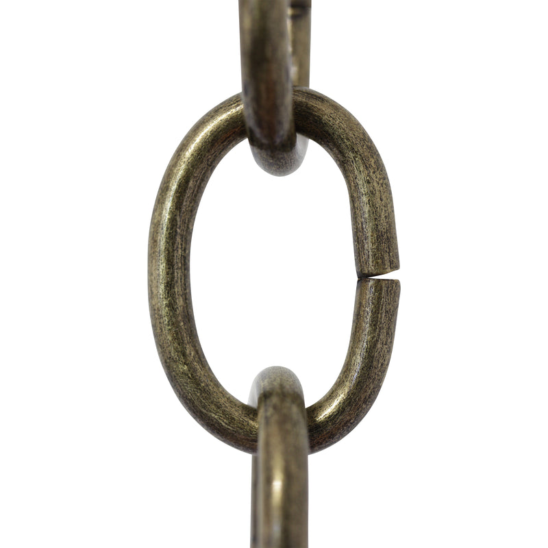 Chain ST56S-U Standard Link Chandelier Chain with Oval Unwelded Steel links, Antique Brass