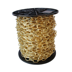 Chain ST56S-U Standard Link Chandelier Chain with Oval Unwelded Steel links, Antique Brass