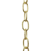 Chain ST56S-U Standard Link Chandelier Chain with Oval Unwelded Steel links, Antique Brass