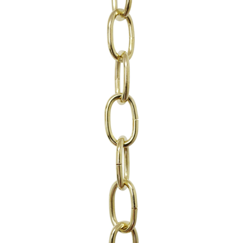 Chain ST56S-U Standard Link Chandelier Chain with Oval Unwelded Steel links, Antique Brass