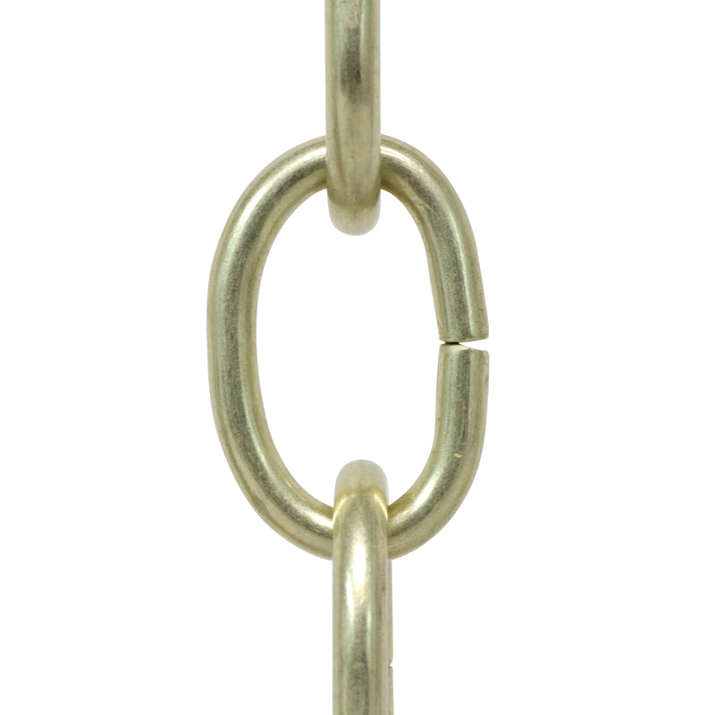 Chain ST56S-U Standard Link Chandelier Chain with Oval Unwelded Steel links, Antique Brass
