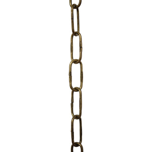 Chain ST58-U Spanish Chandelier Chain with Unwelded Steel links, Antique Brass