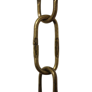 Chain ST58-U Spanish Chandelier Chain with Unwelded Steel links, Antique Brass