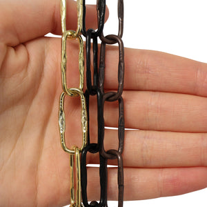 Chain ST58-U Spanish Chandelier Chain with Unwelded Steel links, Antique Brass