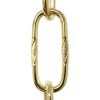 Chain ST58-U Spanish Chandelier Chain with Unwelded Steel links, Antique Brass