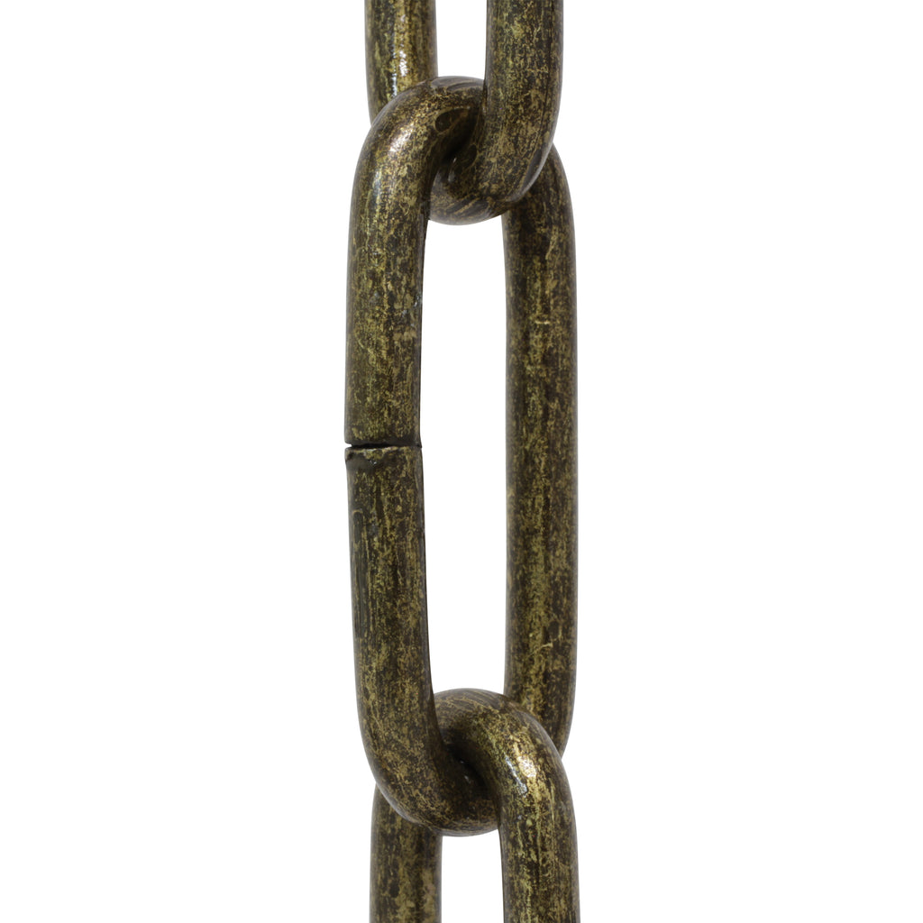 Chain ST59-U Standard Link Oval Coil Chandelier Chain with Unwelded Steel links, Antique Brass