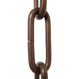 Chain ST59-U Standard Link Oval Coil Chandelier Chain with Unwelded Steel links, Antique Brass