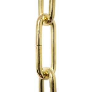 Chain ST59-U Standard Link Oval Coil Chandelier Chain with Unwelded Steel links, Antique Brass