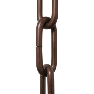 Chain ST59-U Standard Link, Coil Chandelier Chain with Oval Unwelded Steel links, Antique Brass