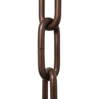 Chain ST59-U Standard Link Oval Coil Chandelier Chain with Unwelded Steel links, Antique Brass