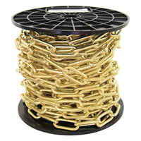 Chain ST59-U Standard Link, Coil Chandelier Chain with Oval Unwelded Steel links, Antique Brass