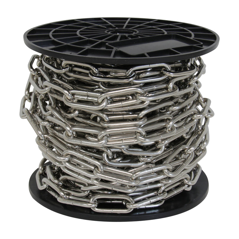 Chain ST59-U Standard Link, Coil Chandelier Chain with Oval Unwelded Steel links, Antique Brass