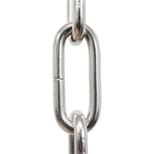 Chain ST59-U Standard Link, Coil Chandelier Chain with Oval Unwelded Steel links, Antique Brass