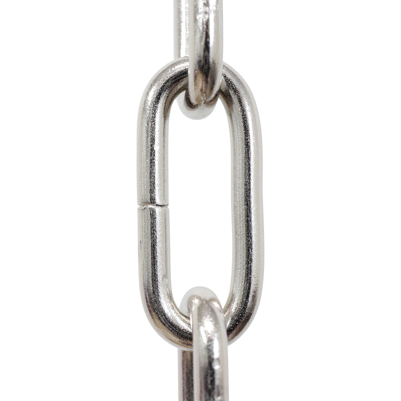 Chain ST59-U Standard Link, Coil Chandelier Chain with Oval Unwelded Steel links, Antique Brass