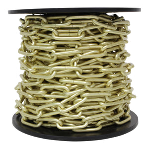 Chain ST59-U Standard Link Oval Coil Chandelier Chain with Unwelded Steel links, Antique Brass