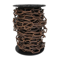 Chain ST59-U Standard Link, Coil Chandelier Chain with Oval Unwelded Steel links, Antique Brass