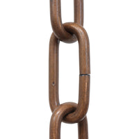 Chain ST59-U Standard Link Oval Coil Chandelier Chain with Unwelded Steel links, Antique Brass
