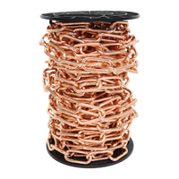 Chain ST59-U Standard Link, Coil Chandelier Chain with Oval Unwelded Steel links, Antique Brass