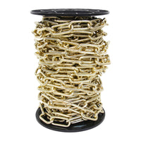Chain ST59-U Standard Link, Coil Chandelier Chain with Oval Unwelded Steel links, Antique Brass