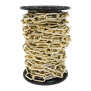 Chain ST59-U Standard Link, Coil Chandelier Chain with Oval Unwelded Steel links, Antique Brass