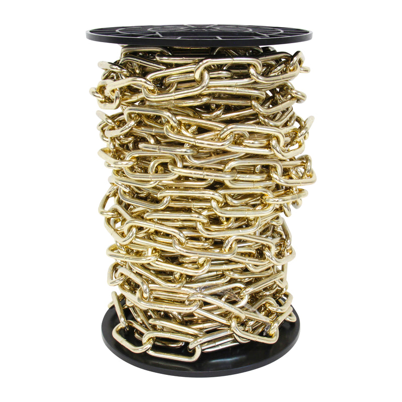 Chain ST59-U Standard Link, Coil Chandelier Chain with Oval Unwelded Steel links, Antique Brass